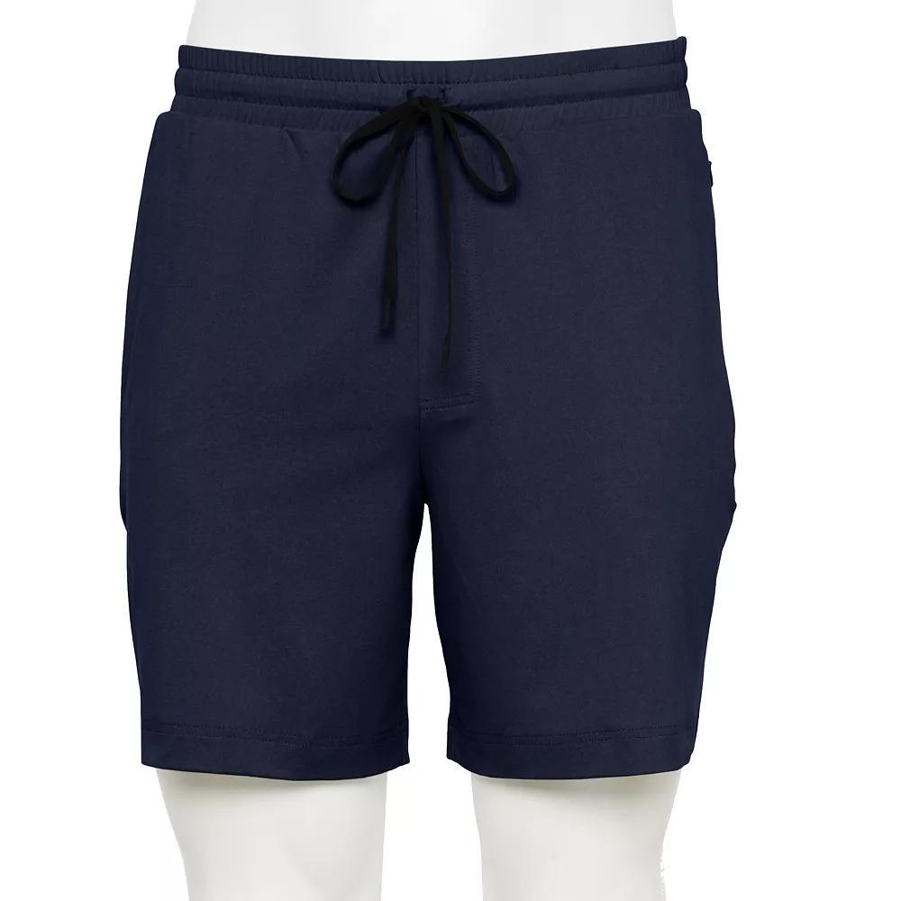 Men's For The Republic Elastic Waist Drawstring Shorts with Zip Back Pocket, Size: Large, Blue Product Image