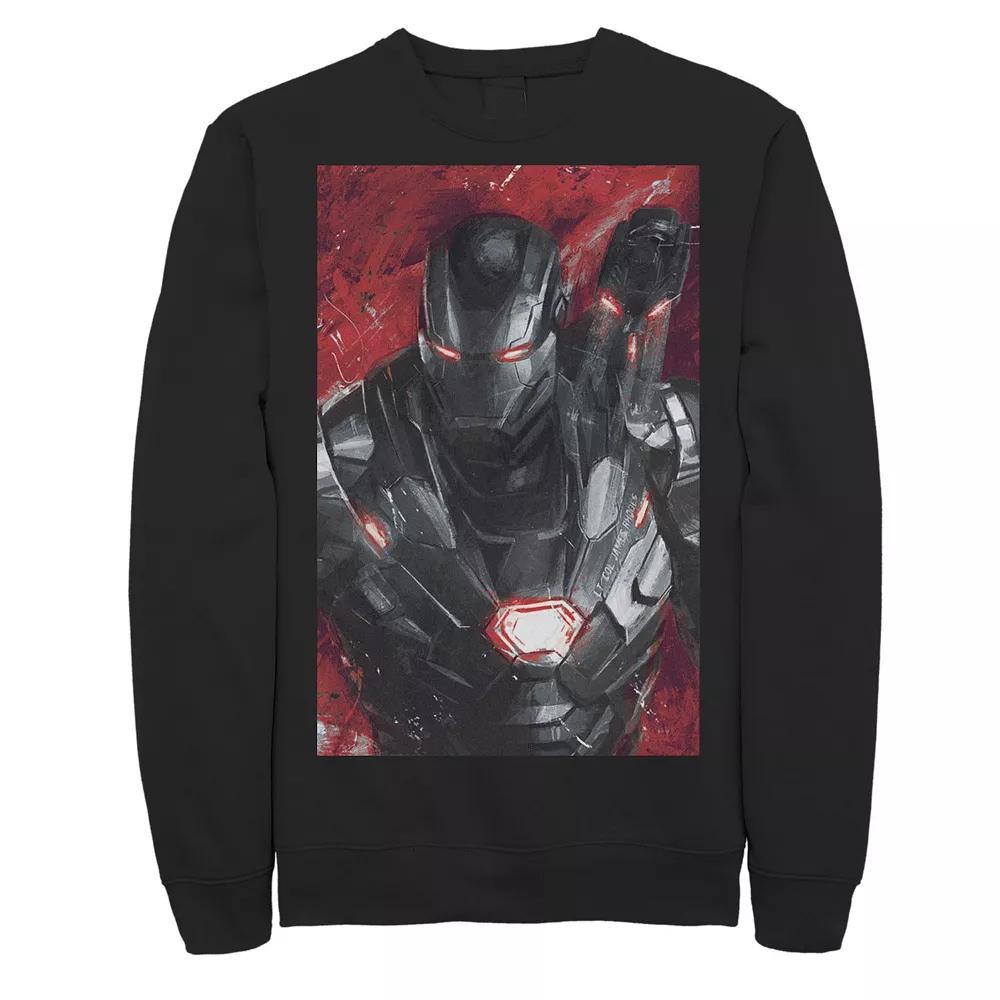 Men's Marvel Avengers Endgame War Machine Painting Graphic Fleece Pullover, Size: XL, Black Product Image