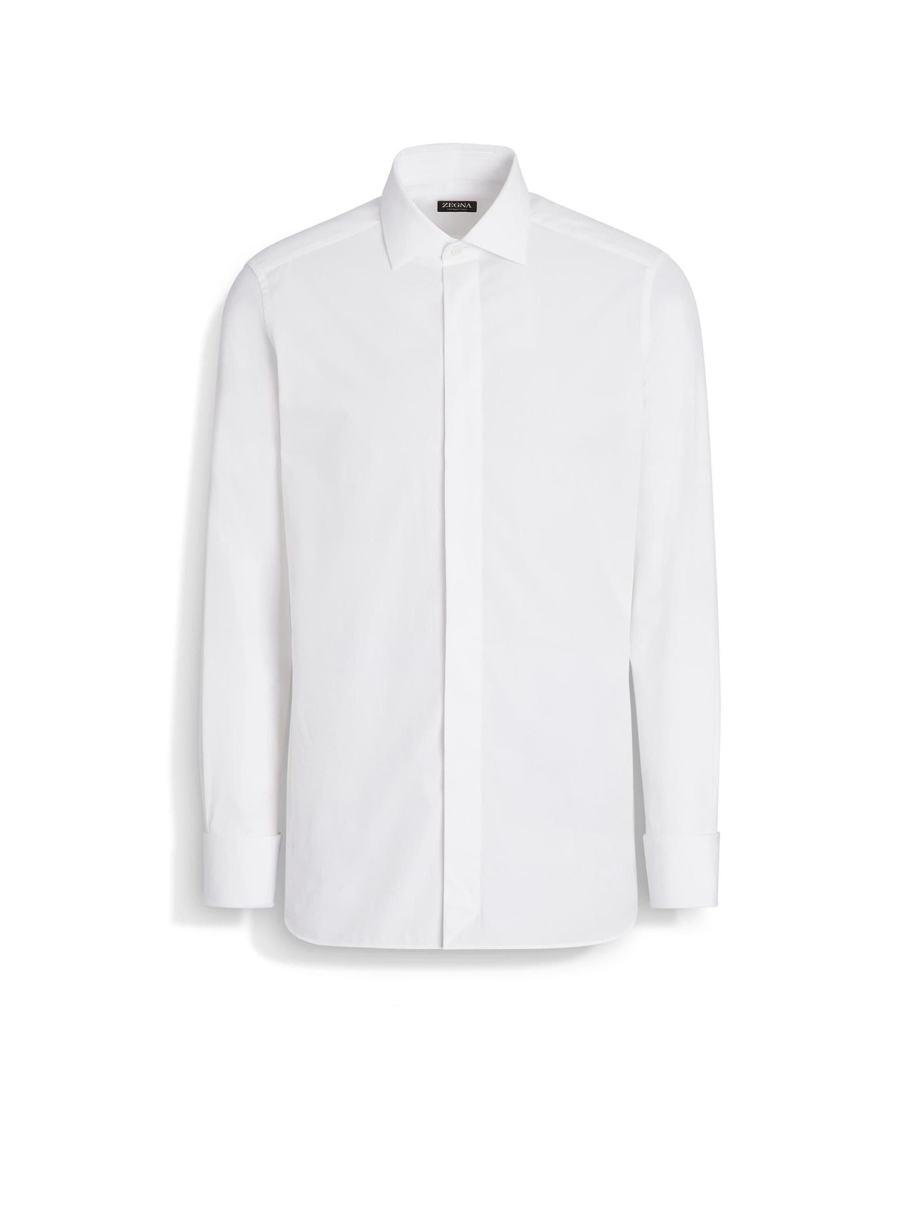 ZEGNA Tailored-cut Slim Shirt In Blanc Product Image