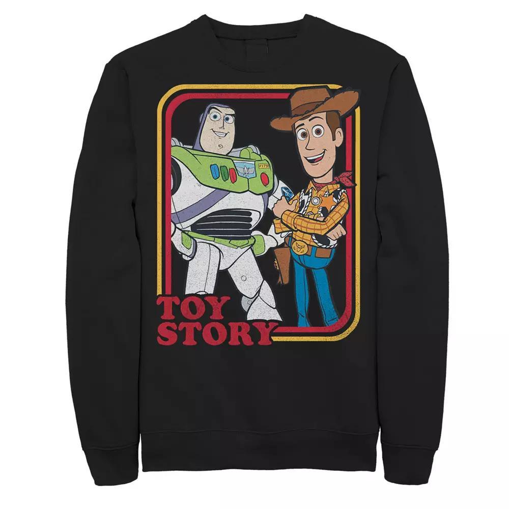 Disney / Pixar's Toy Story Buzz Lightyear And Woody Men's Sweatshirt, Size: Large, Black Product Image