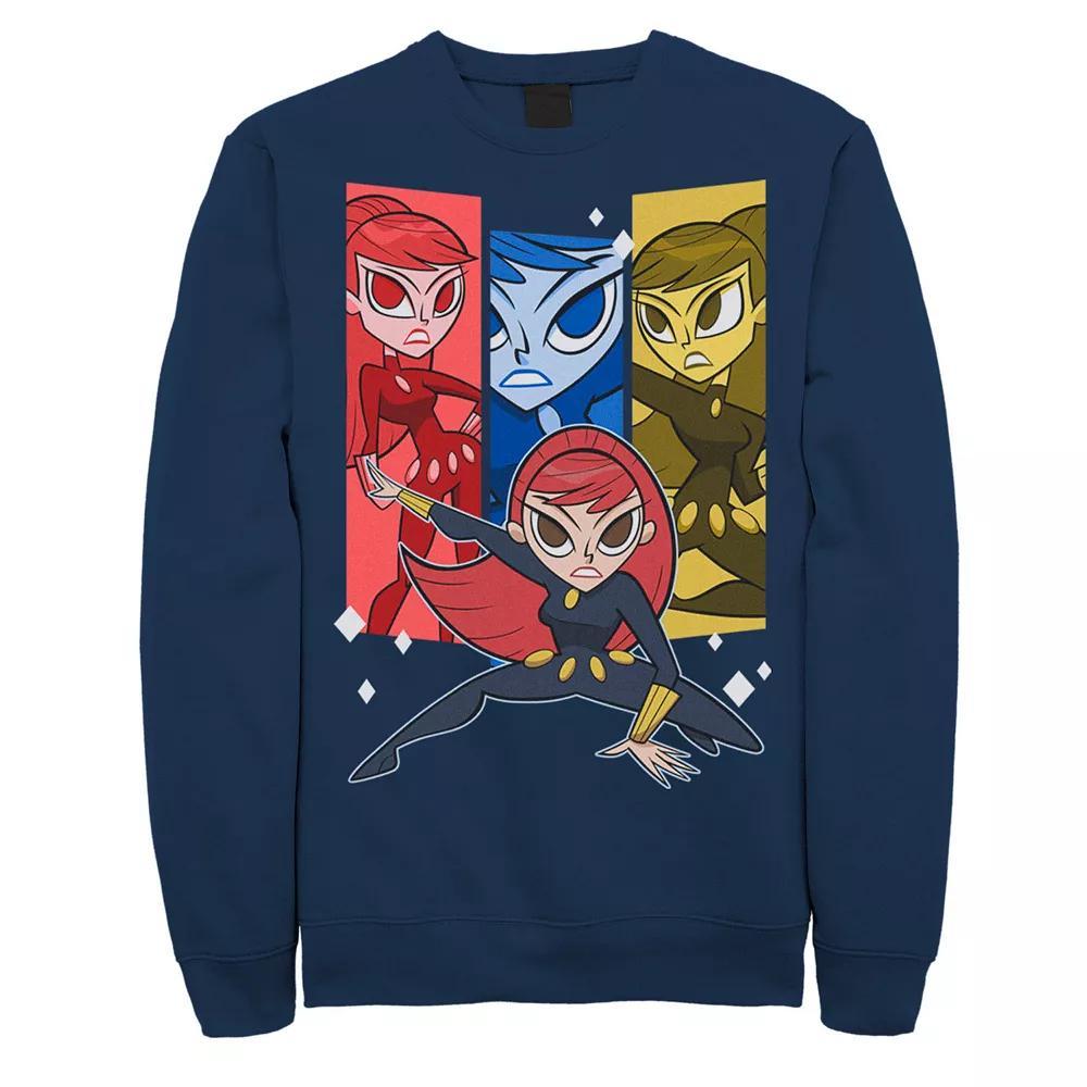Men's Marvel Black Widow Action Stance Colorful Portrait Panels Tee, Size: Medium, Blue Product Image