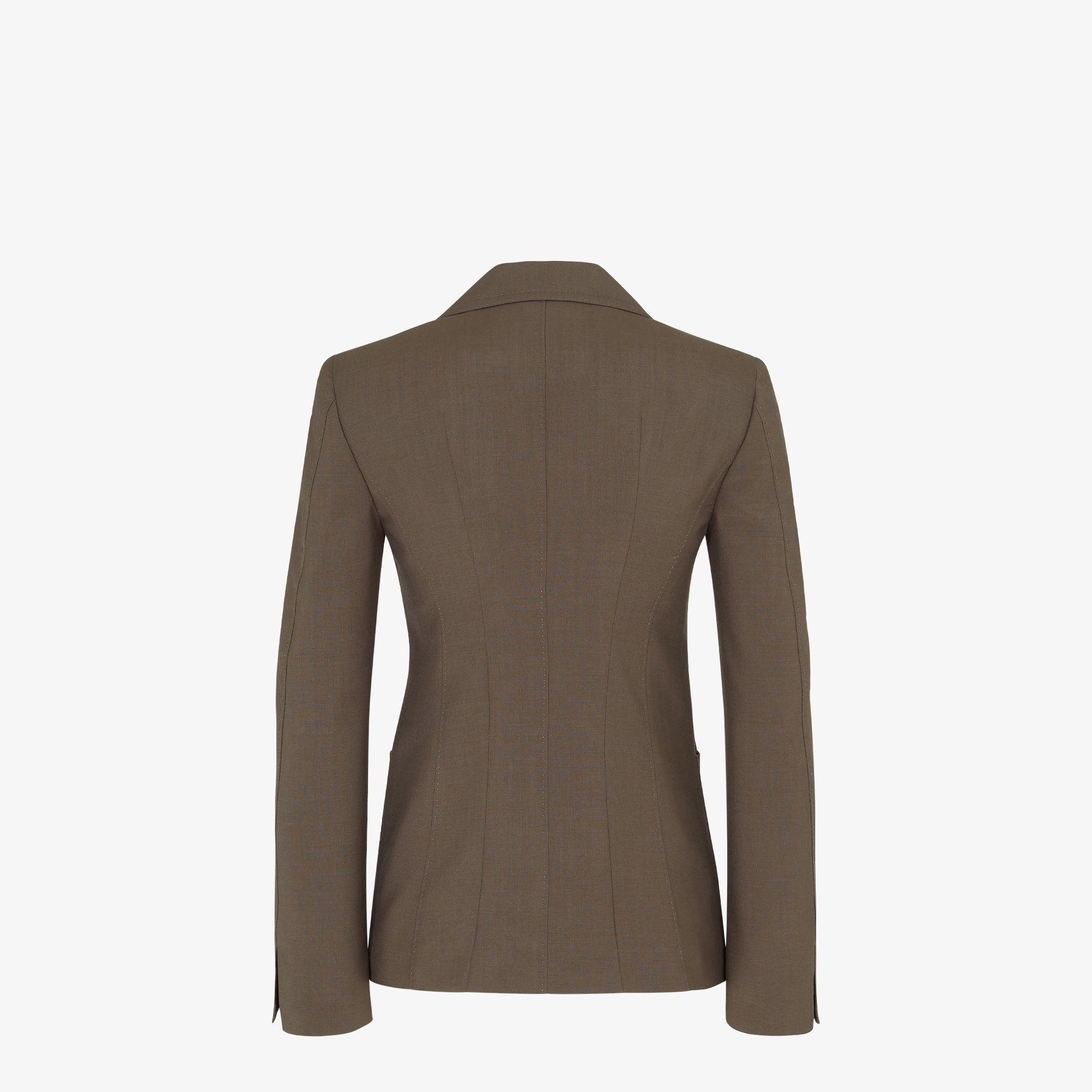 JacketDark green wool and mohair blazer Product Image
