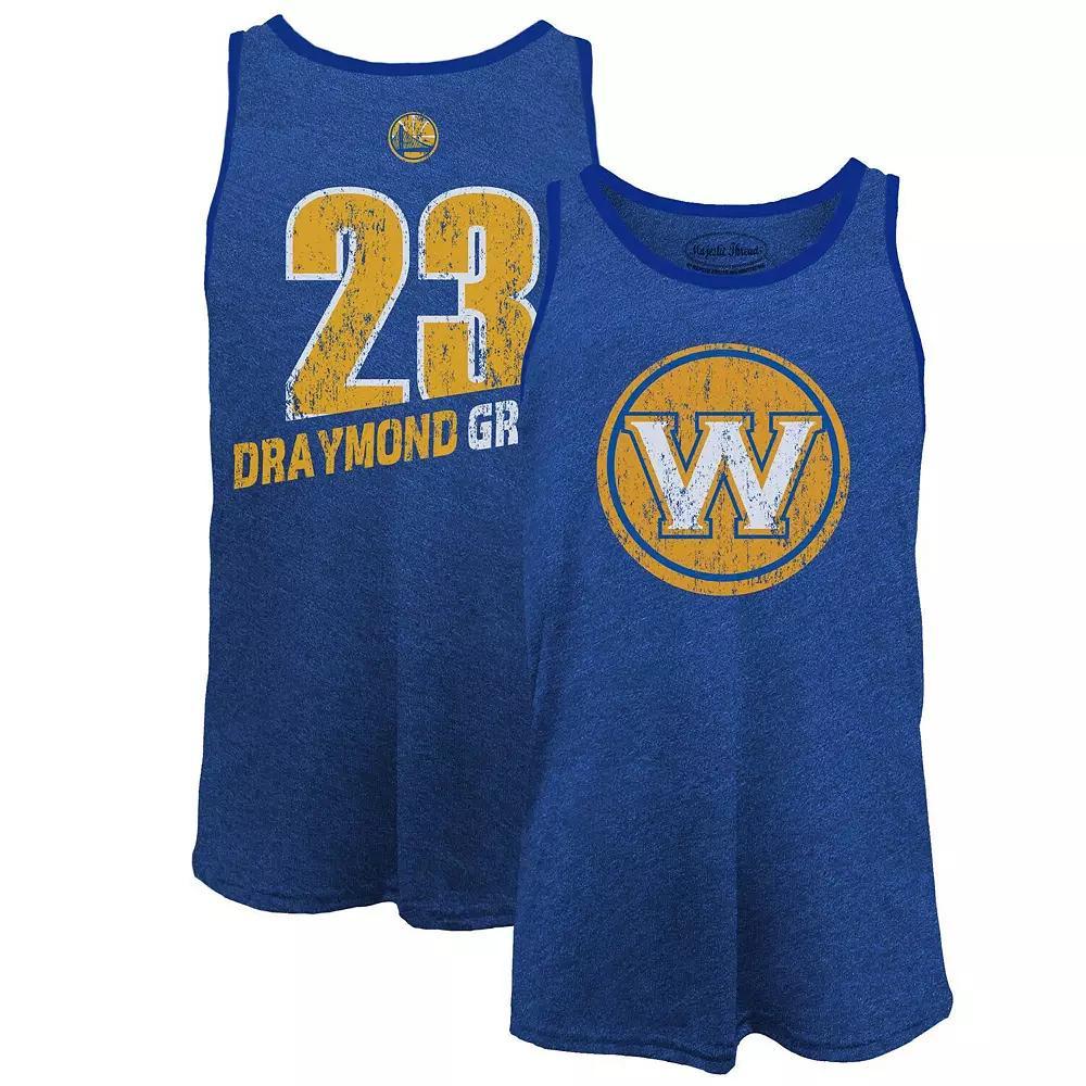 Men's Majestic Threads Draymond Green Royal Golden State Warriors Name & Number Tri-Blend Tank Top, Size: Small, Blue Product Image