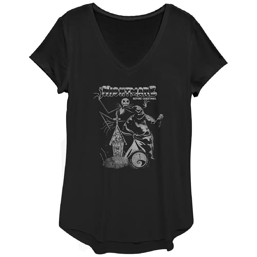 Women's Disney The Nightmare Before Christmas Graphic Tee, Girl's, Size: XS, Black Product Image