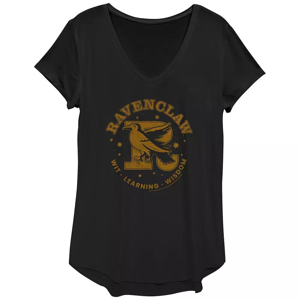 Women's Coffee & Wine V-Neck Graphic Tee, Size: XS, Black Product Image