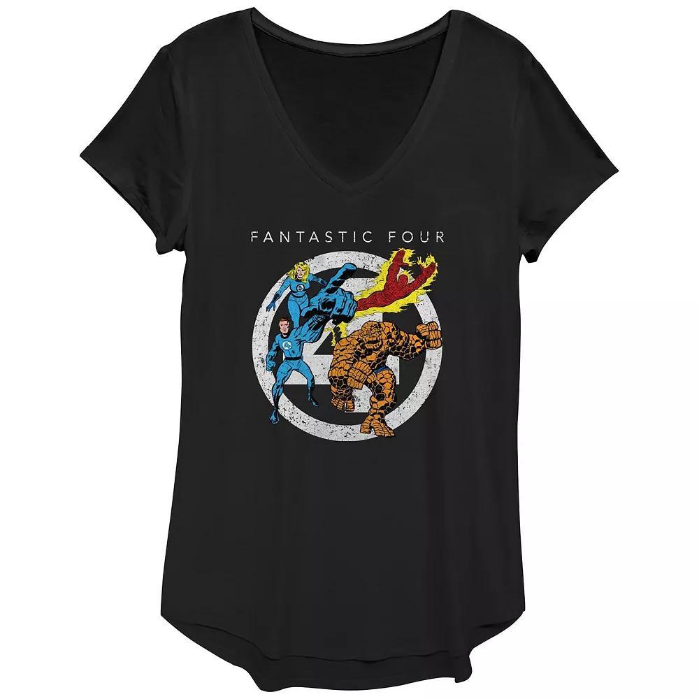 Women's Christmas Scene Ornament Graphic Tee, Size: XS, Black Product Image