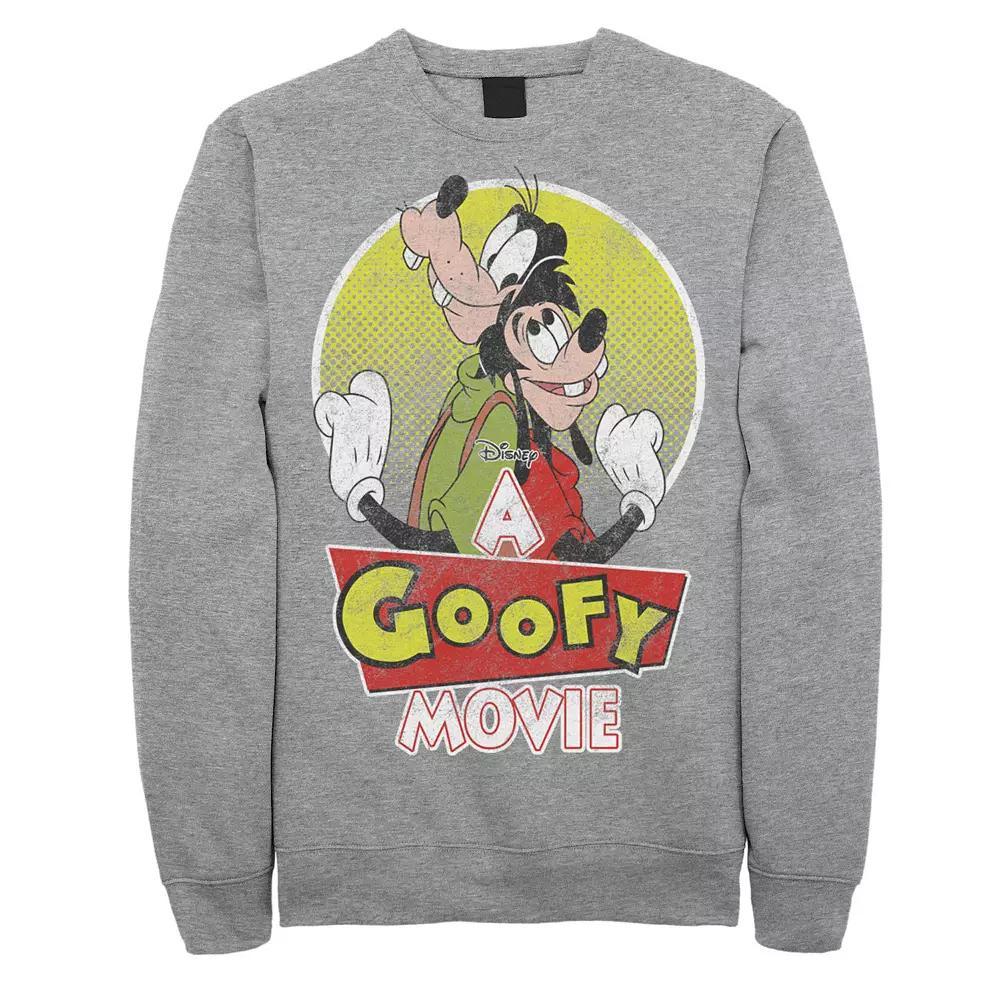 Disney's A Goofy Movie Men's Max And Goofy Portrait Sweatshirt, Size: XXL, Athletic Grey Product Image