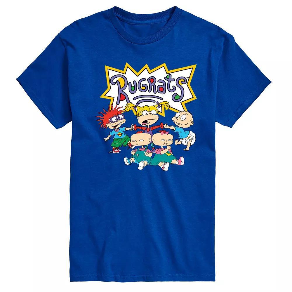 Mens Rugrats Group Shot Graphic Tee Grey Green Product Image