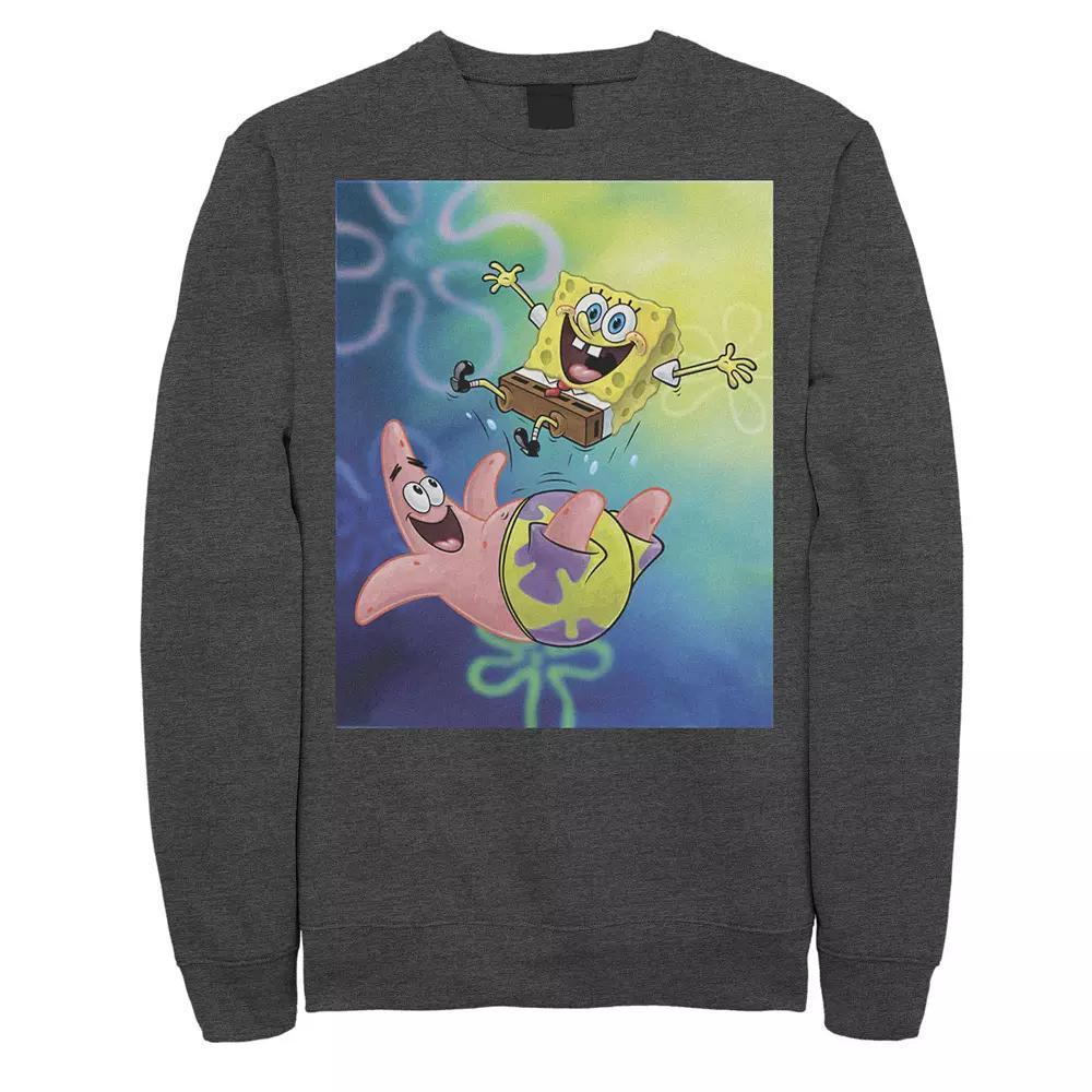 Men's Nickelodeon Spongebob Squarepants Patricks Star Best Buddies Graphic Fleece Pullover, Size: Large, Black Product Image
