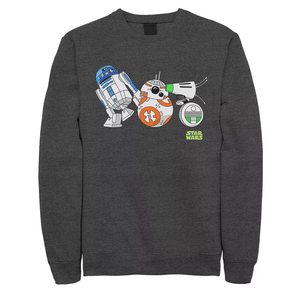 Men's Star Wars The Rise of Skywalker Droid Party Fleece Graphic Top, Size: Medium, Grey Heather Product Image