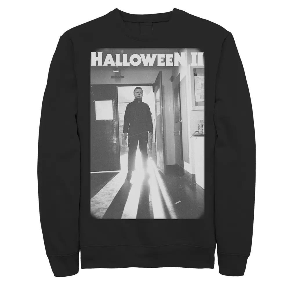 Men's Halloween 2 Michael Myers Faded Poster Sweatshirt, Size: XL, Black Product Image