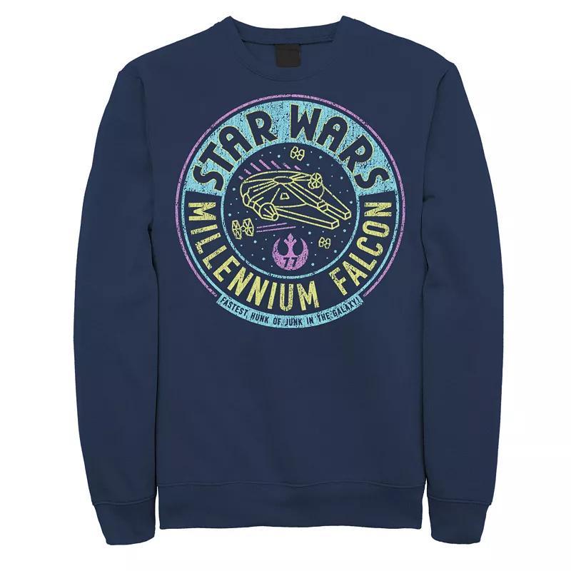 Men's Star Wars Millennium Falcon Neon Circle Logo Sweatshirt, Size: XL, Kelly Product Image