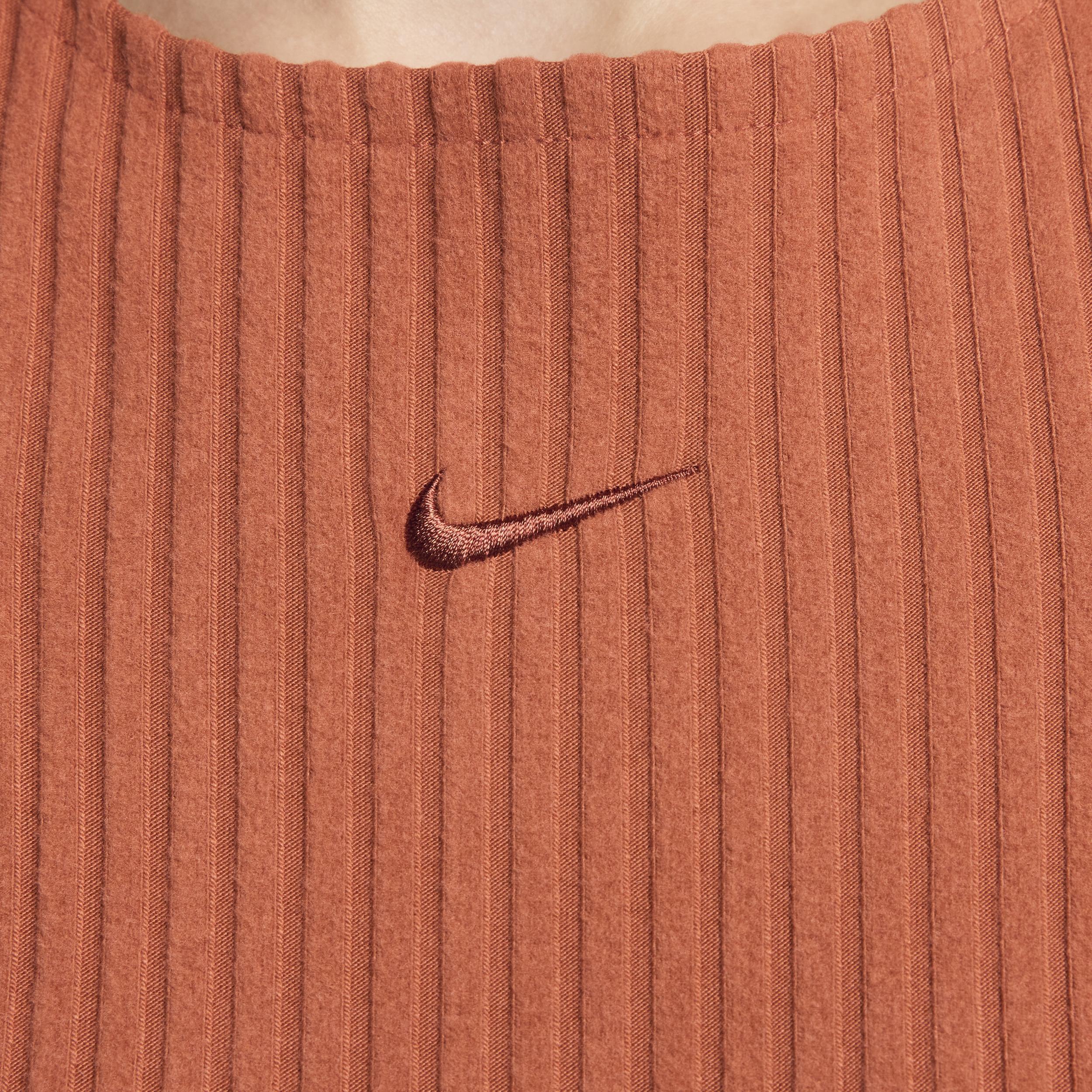 Nike Womens Nike Chill Knit Rib Dress - Womens Black/Black Product Image