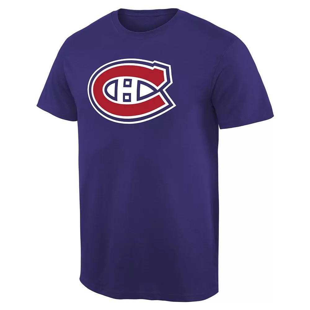 Men's Royal Montreal Canadiens Team Primary Logo T-Shirt, Size: Large, Cnd Blue Product Image