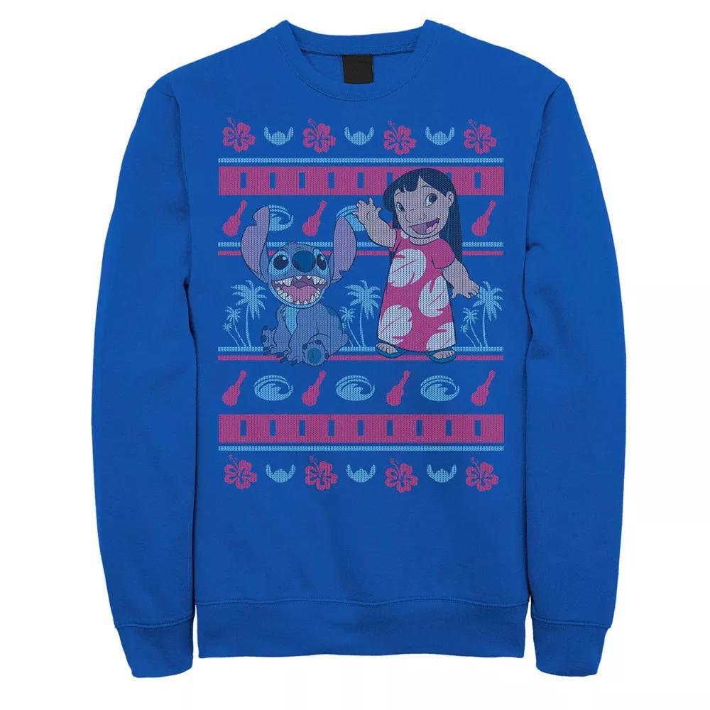 Mens Disney Lilo & Stitch Christmas Tropical Sweater Style Sweatshirt Product Image