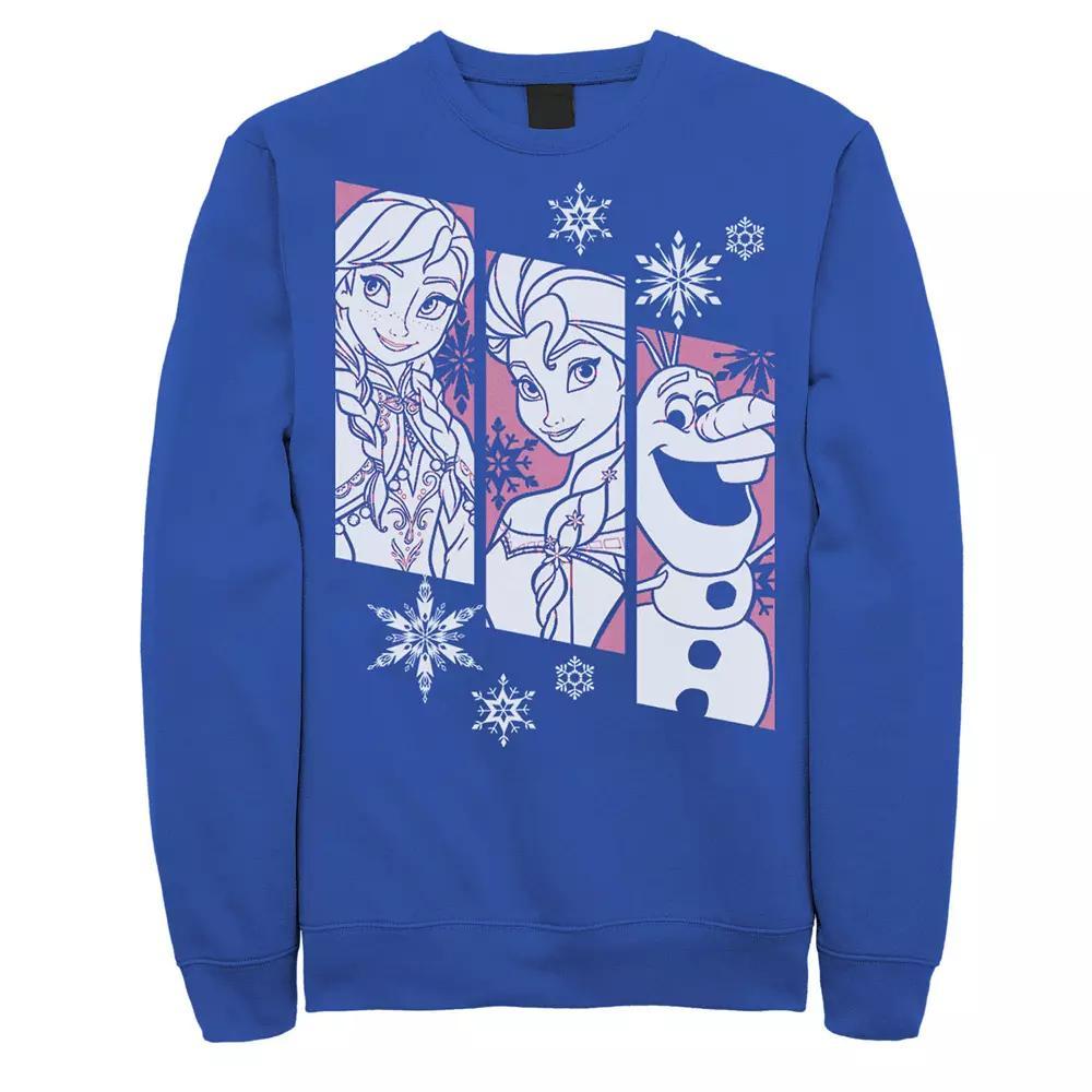 Disney's Frozen Men's Snowflake Panel Sweatshirt, Size: Large, Black Product Image
