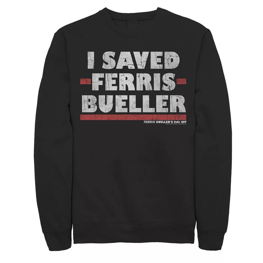 Men's I Saved Ferris Bueller Sweatshirt, Size: Small, Black Product Image