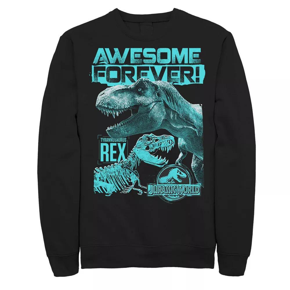 Men's Jurassic World Two T-Rex Awesome Forever Sweatshirt, Size: 3XL, Black Product Image