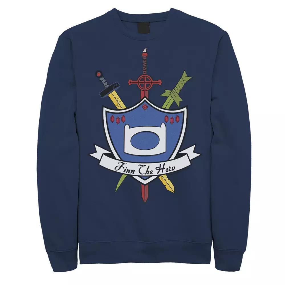 Men's Cartoon Network Adventure Time Finn The Hero Sweatshirt, Size: Large, Black Product Image