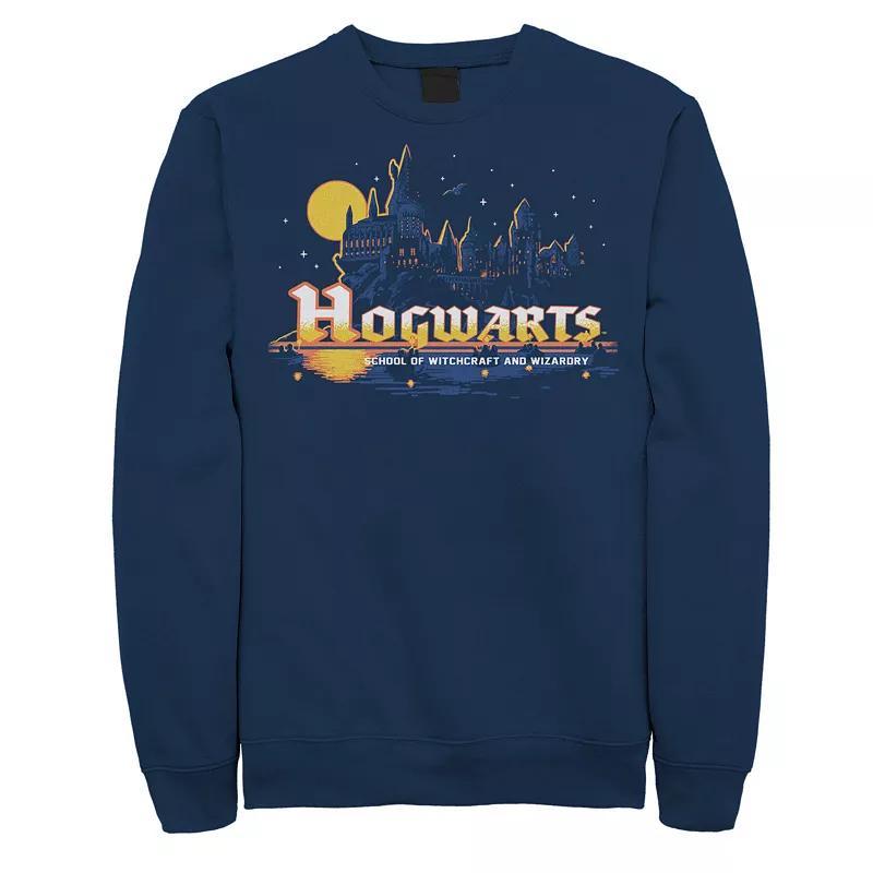 Men's Harry Potter Hogwarts Moon Portrait Sweatshirt, Size: Medium, Blue Product Image
