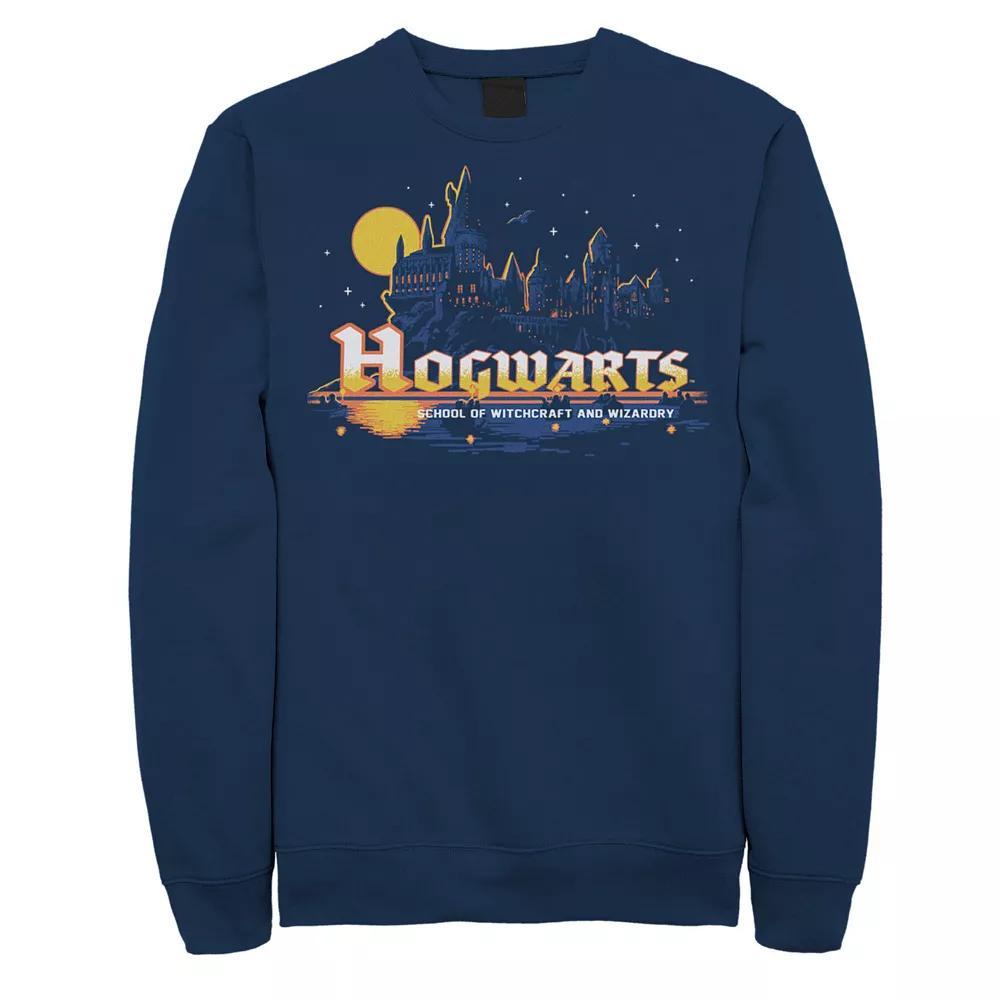 Men's Harry Potter Hogwarts Moon Portrait Sweatshirt, Size: Medium, Blue Product Image