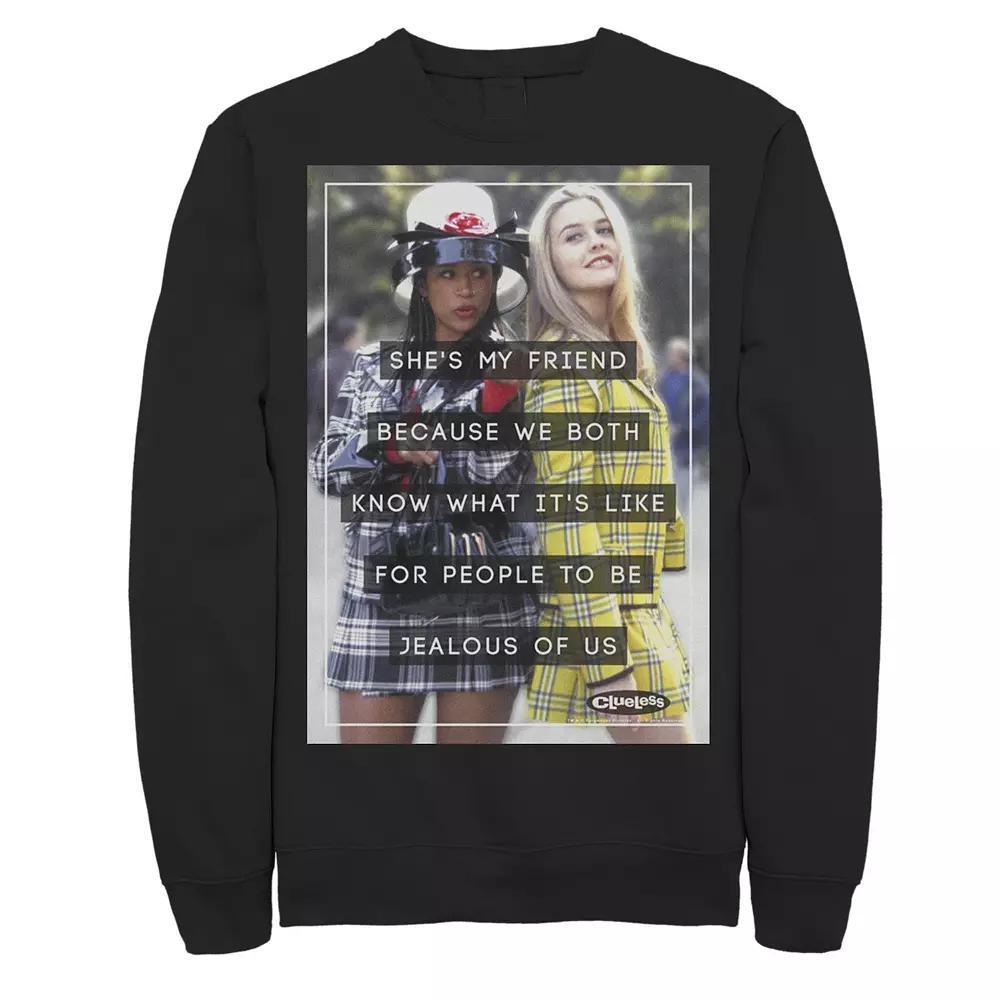 Men's Clueless Cher & Dionne She's My Friend Sweatshirt, Size: Large, Black Product Image
