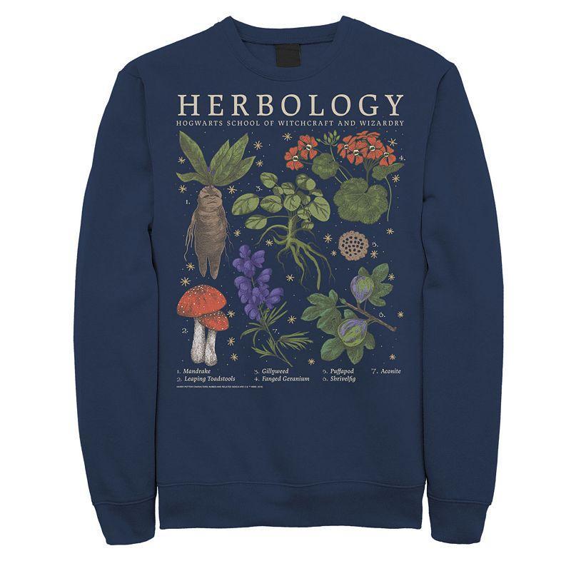 Men's Harry Potter Herbology Herb Refernce Grid Tee, Size: Large, Blue Product Image