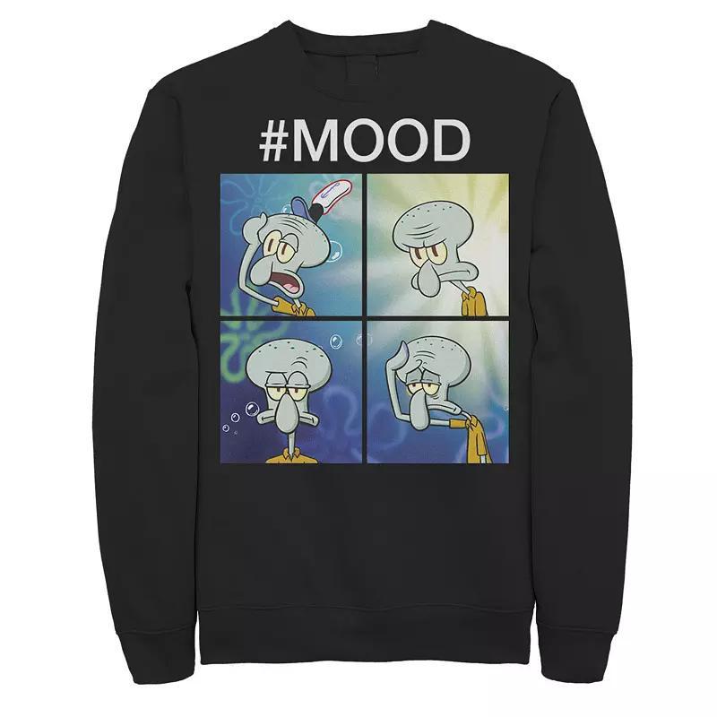 Men's Spongebob Squarepants Squidward Mood Meme Sweatshirt, Size: XXL, Black Product Image