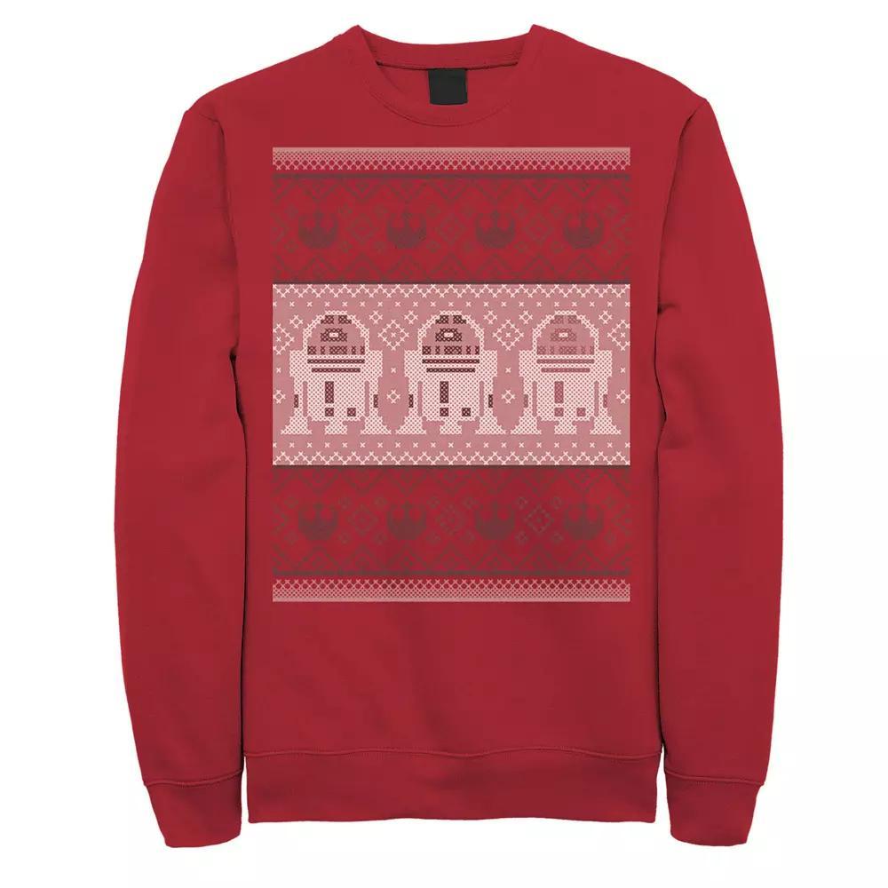 Men's Star Wars R2-D2 Ugly Christmas Sweater Rebel Fleece Pullover, Size: XXL, Red Product Image