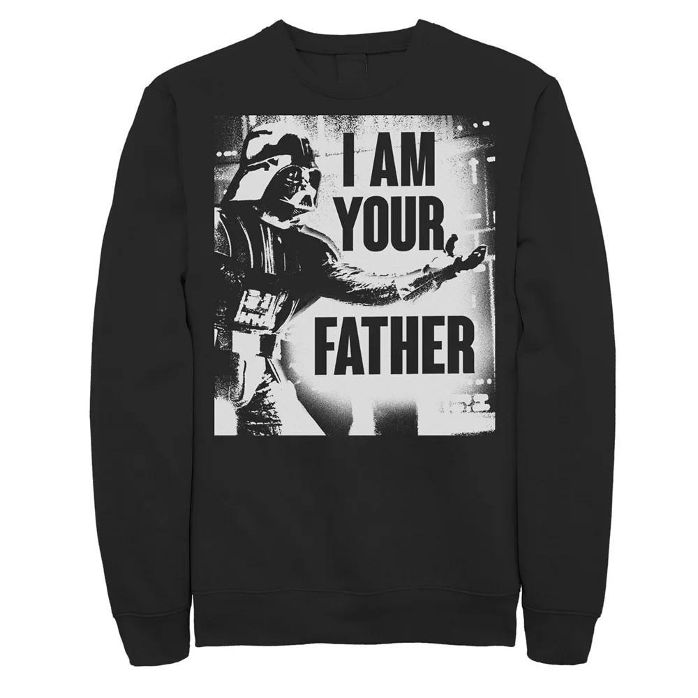 Men's Star Wars Darth Vader Your Father Dad Spray Paint Sweatshirt, Size: Medium, Black Product Image