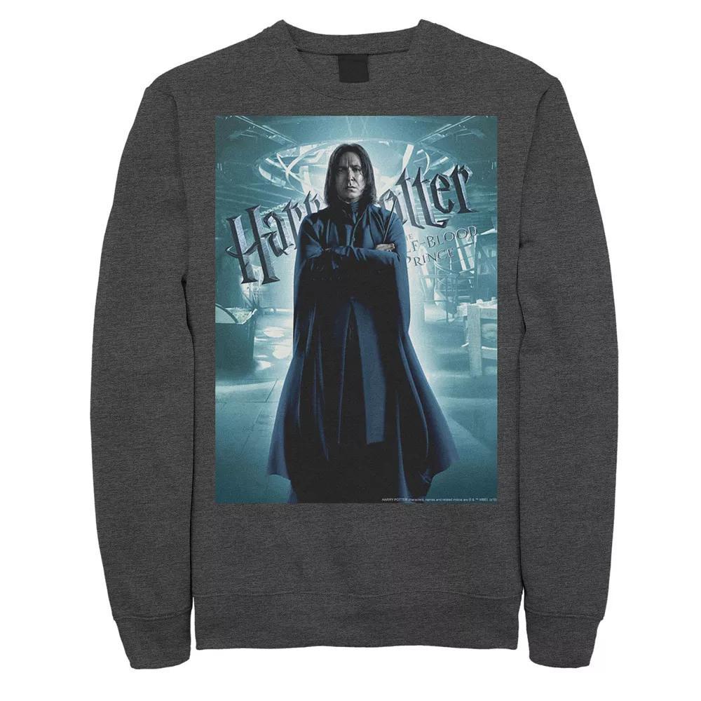 Men's Harry Potter Half-Blood Prince Snape Character Poster Fleece Graphic Pullover, Size: XL, Blue Product Image