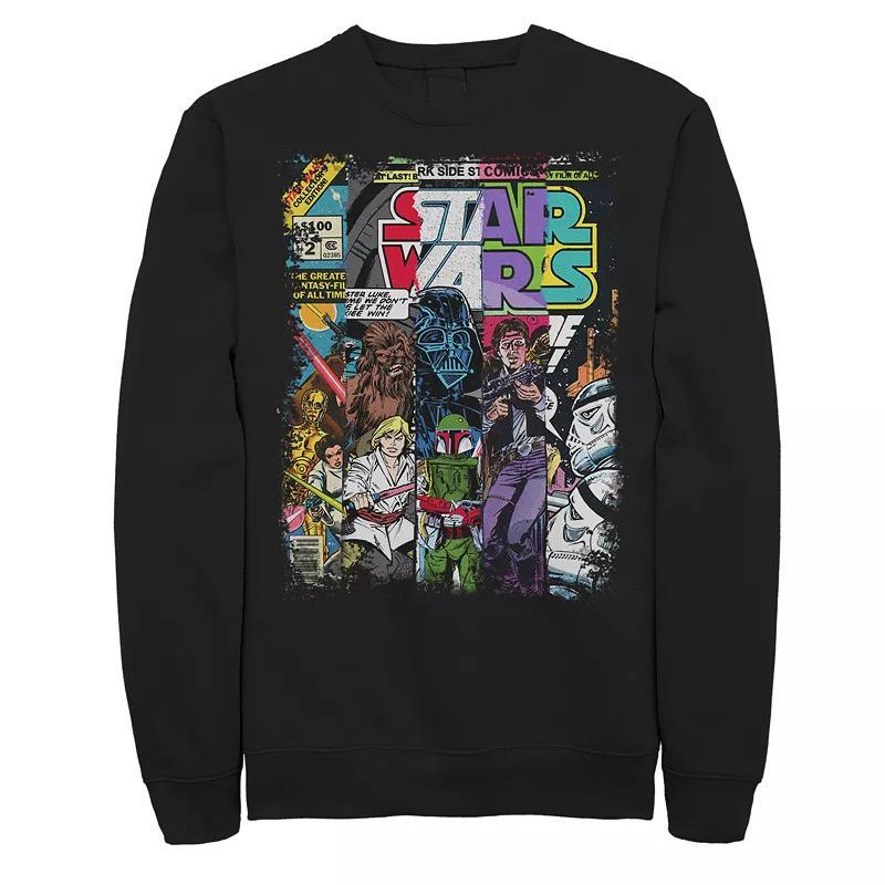 Men's Star Wars Comic Strip Sweatshirt, Size: 3XL, Black Product Image