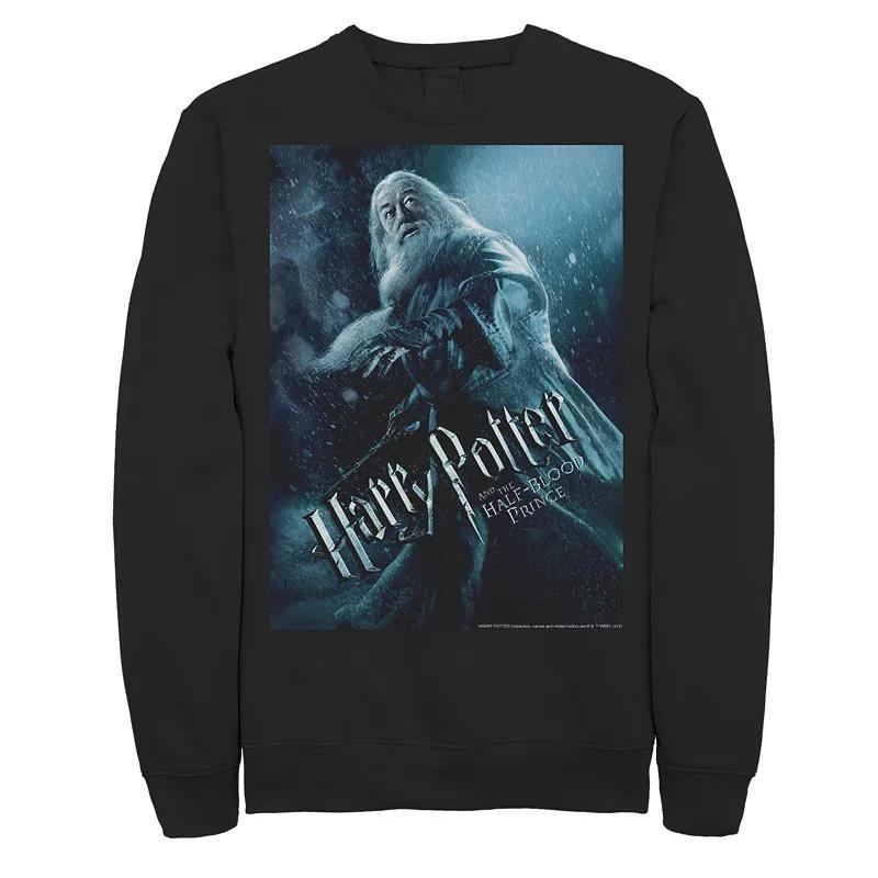 Men's Harry Potter Half-Blood Prince Dumbledore Poster Fleece Graphic Pullover, Size: Large, Black Product Image