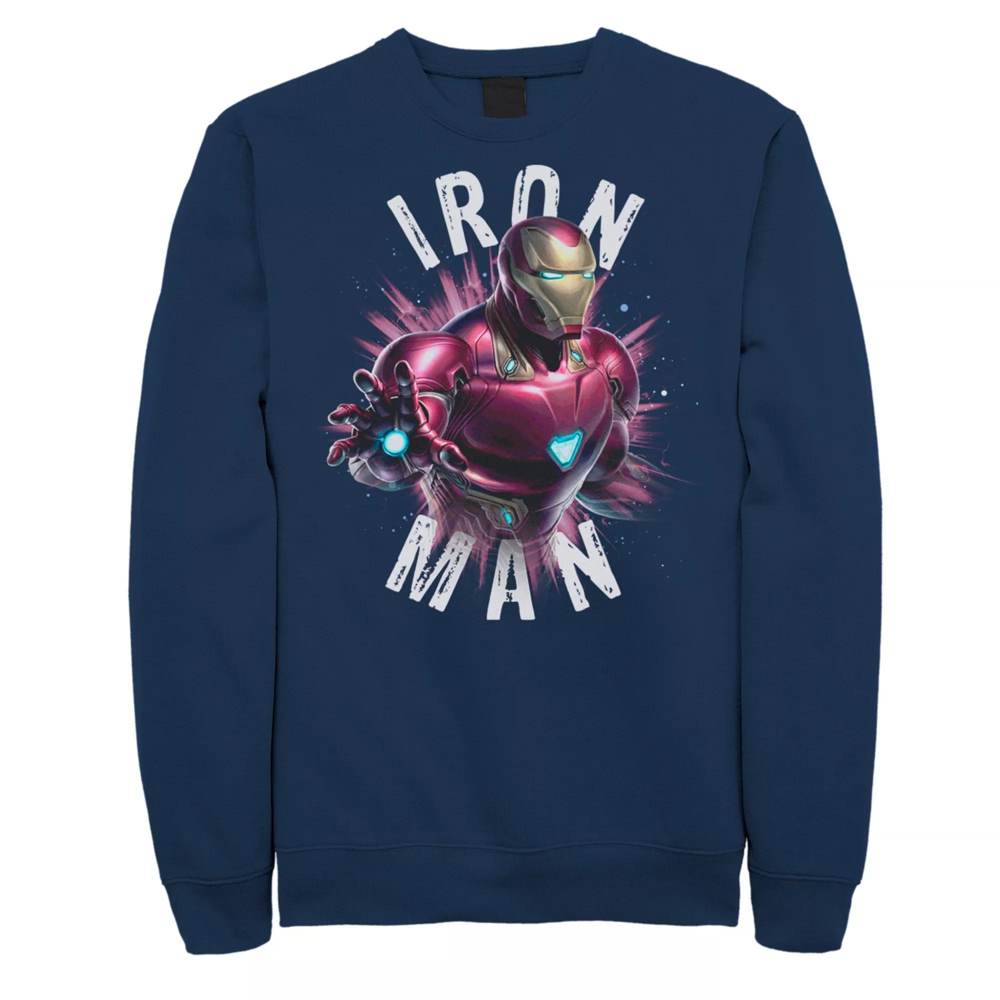 Men's Marvel Avengers Endgame Iron Man Power Portrait Sweatshirt, Size: 3XL, Blue Product Image