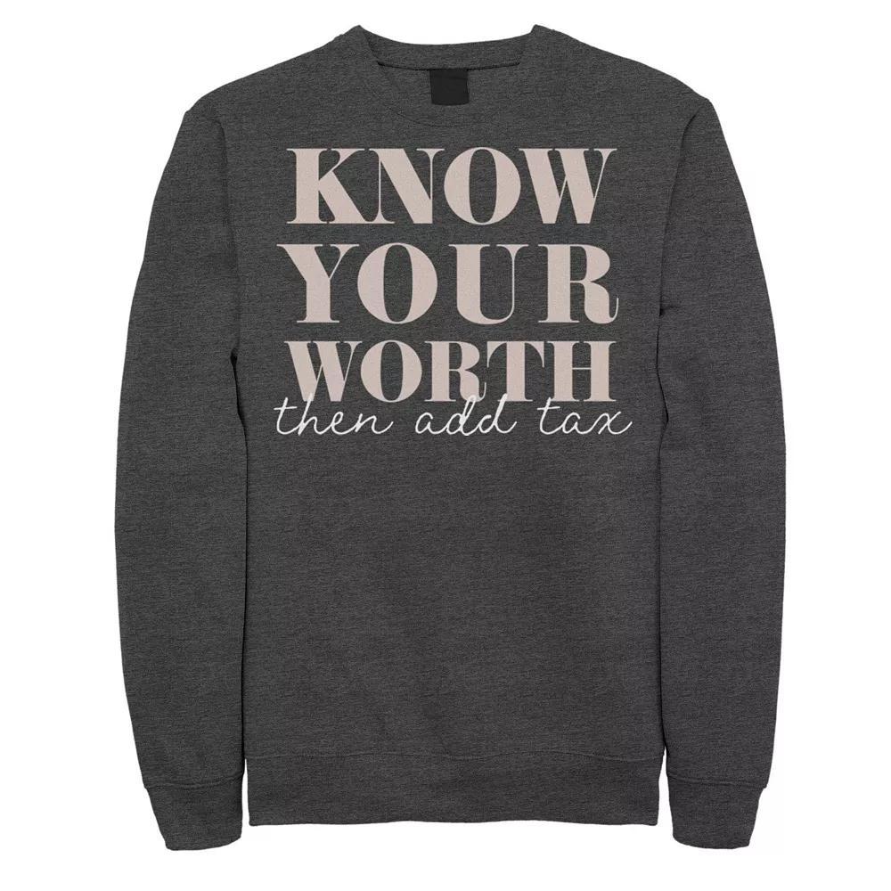 Men's Fifth Sun Know Your Worth Bold Sweatshirt, Size: Medium, Grey Heather Product Image