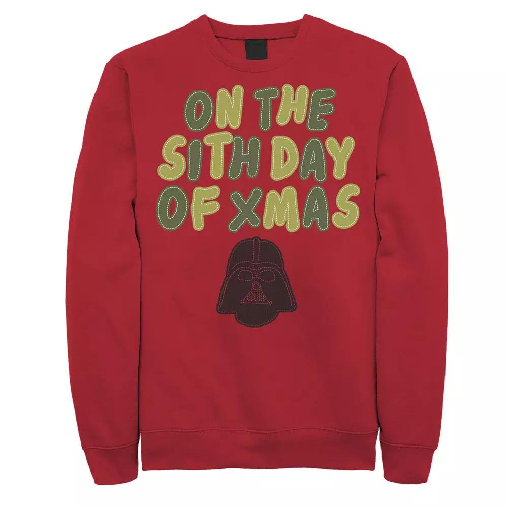Men's Star Wars Darth Vader On the Sifth Day of Christmas Sweatshirt, Size: XL, Red Product Image
