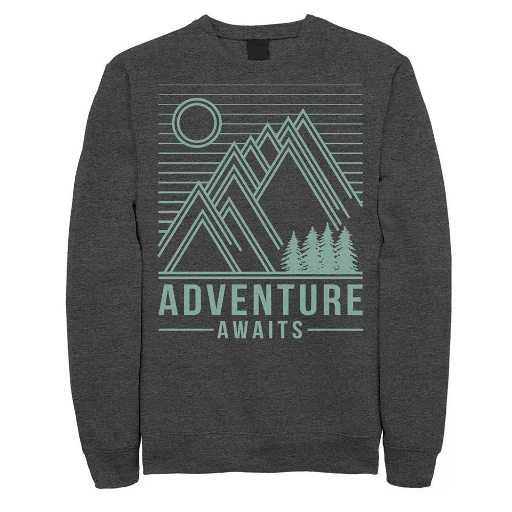 Men's Fifth Sun Adventure Awaits Line Art Sweatshirt, Size: XL, Grey Heather Product Image
