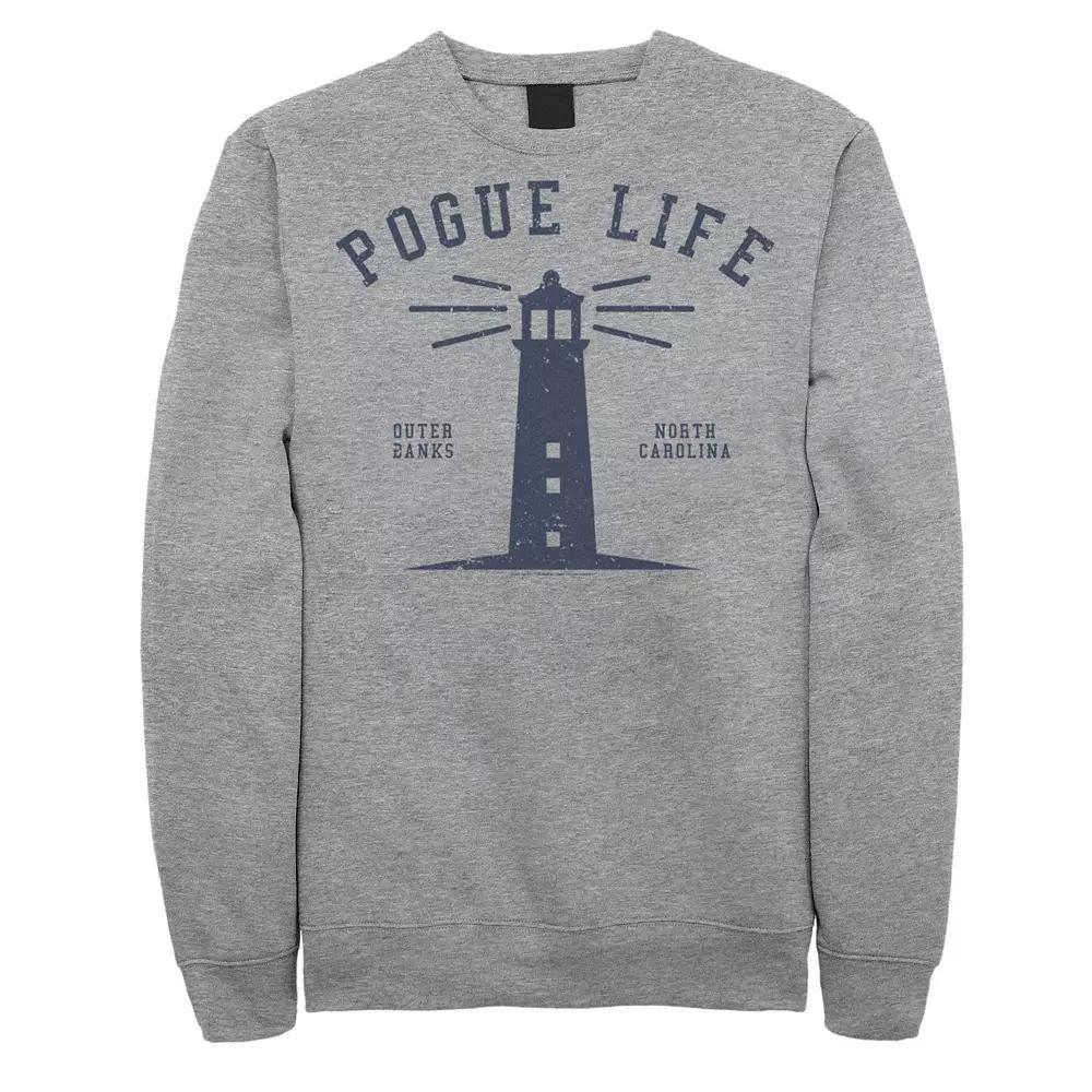 Men's Outer Banks Pogue Life Lighthouse Sweatshirt, Boy's, Size: Medium, Athletic Grey Product Image