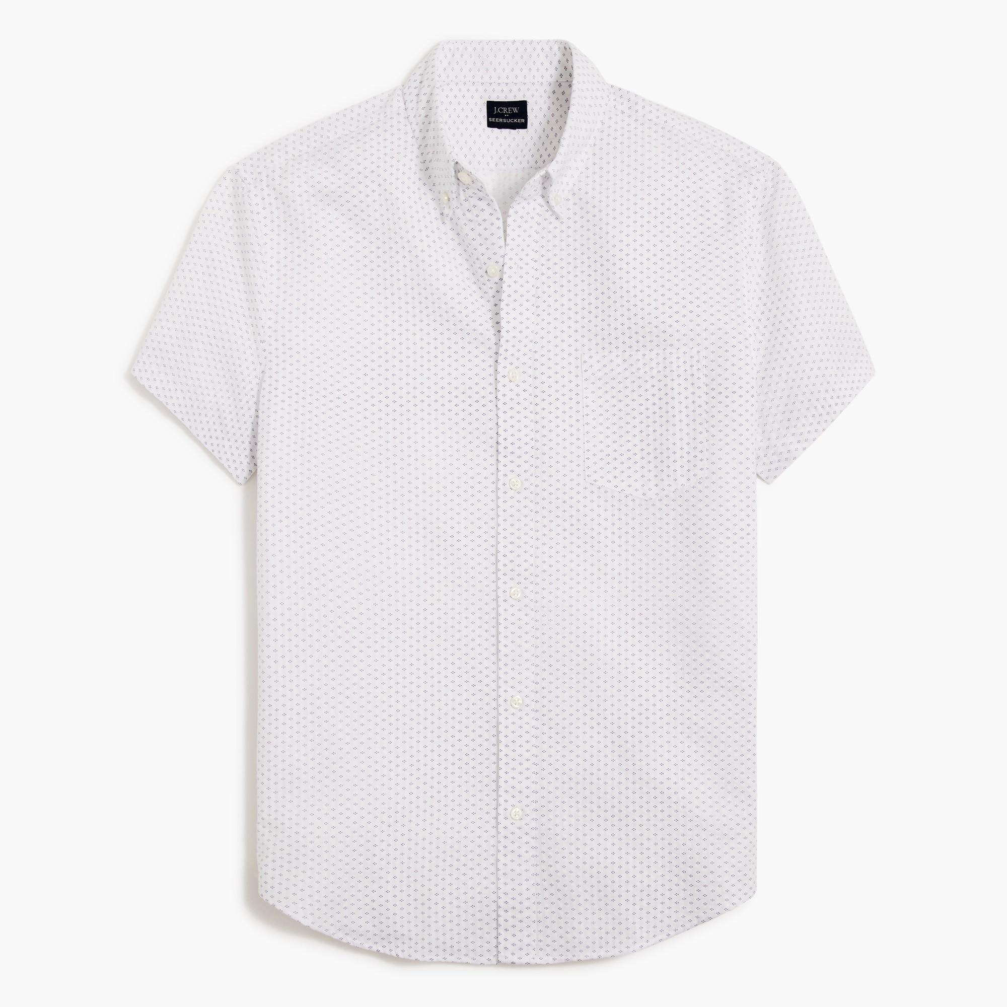 Short-sleeve seersucker shirt Product Image