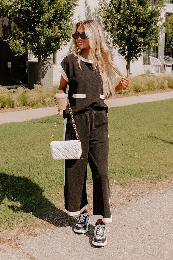 Modern Metropolis High Waist Wide Leg Pants in Black Product Image