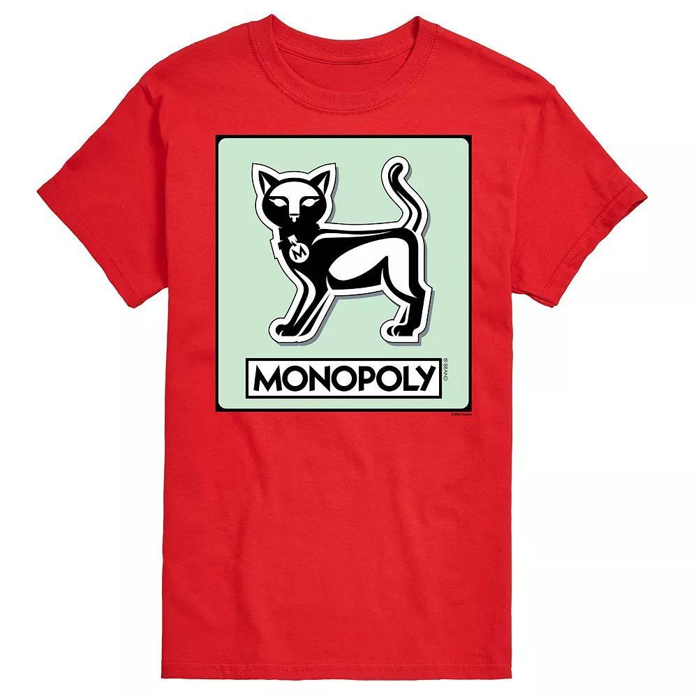 Big & Tall Monopoly Cat Game Token Graphic Tee, Mens Product Image