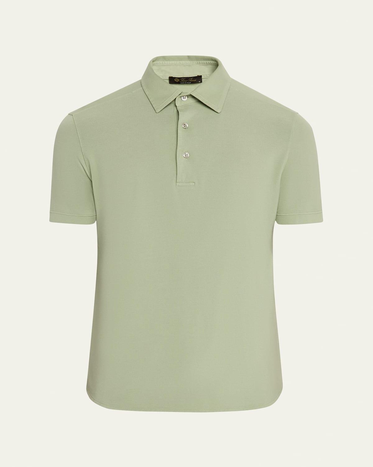 Mens Cotton Pique Polo Shirt Product Image