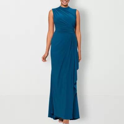 DJ Jaz One Shoulder Womens Sleeveless Evening Gown Product Image