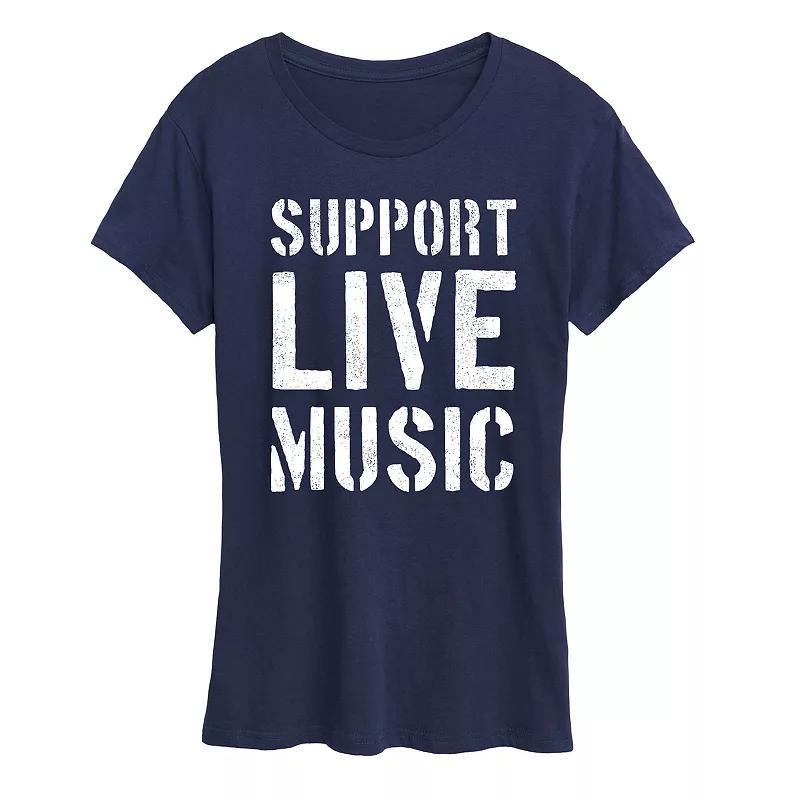 Womens Just A Mama And Her Girls Graphic Tee, Girls Grey Blue Product Image