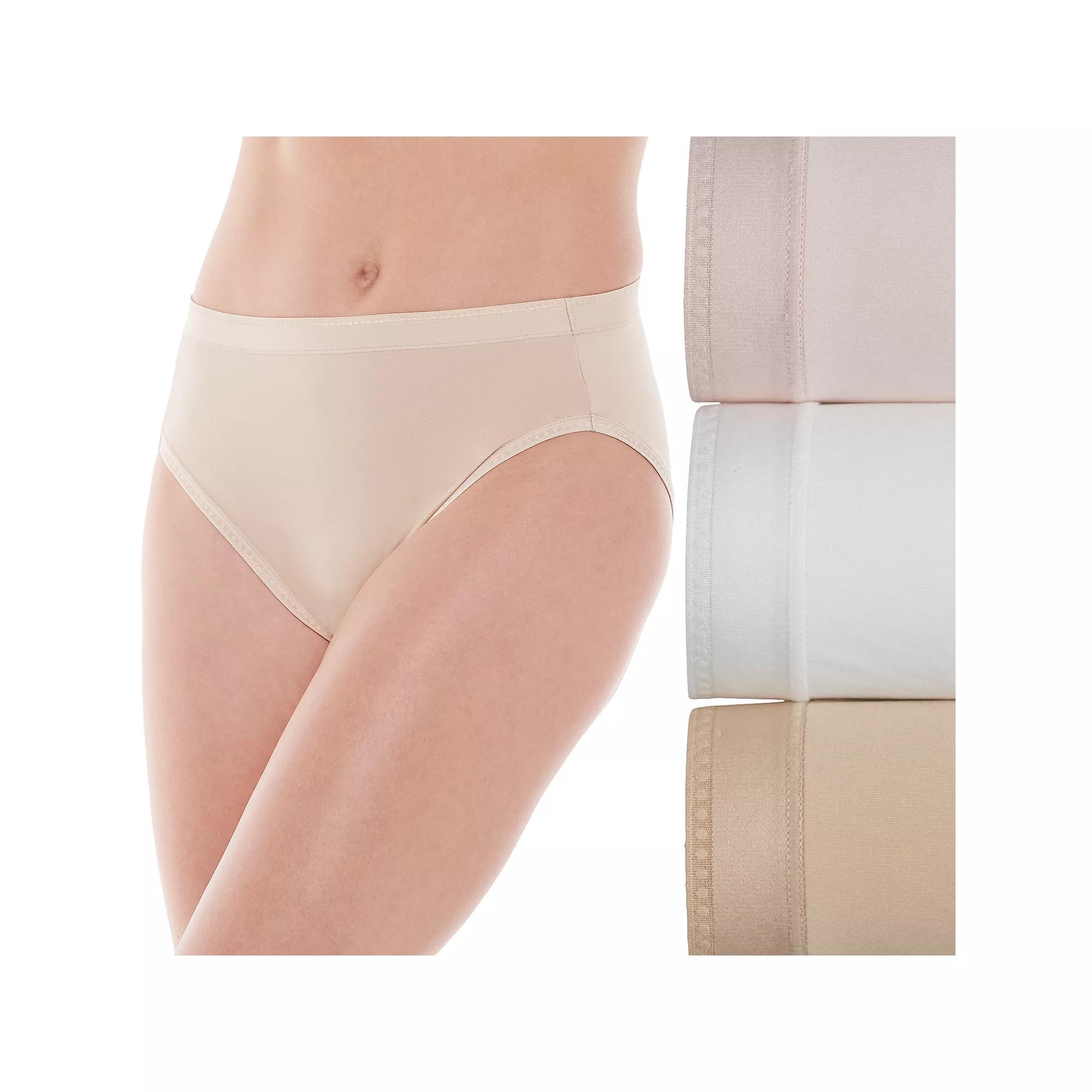 Women's Vanity Fair Lingerie® 3-Pack Comfort Where it Counts Hicut Panties 13464, Sheer Quartz Asst Product Image