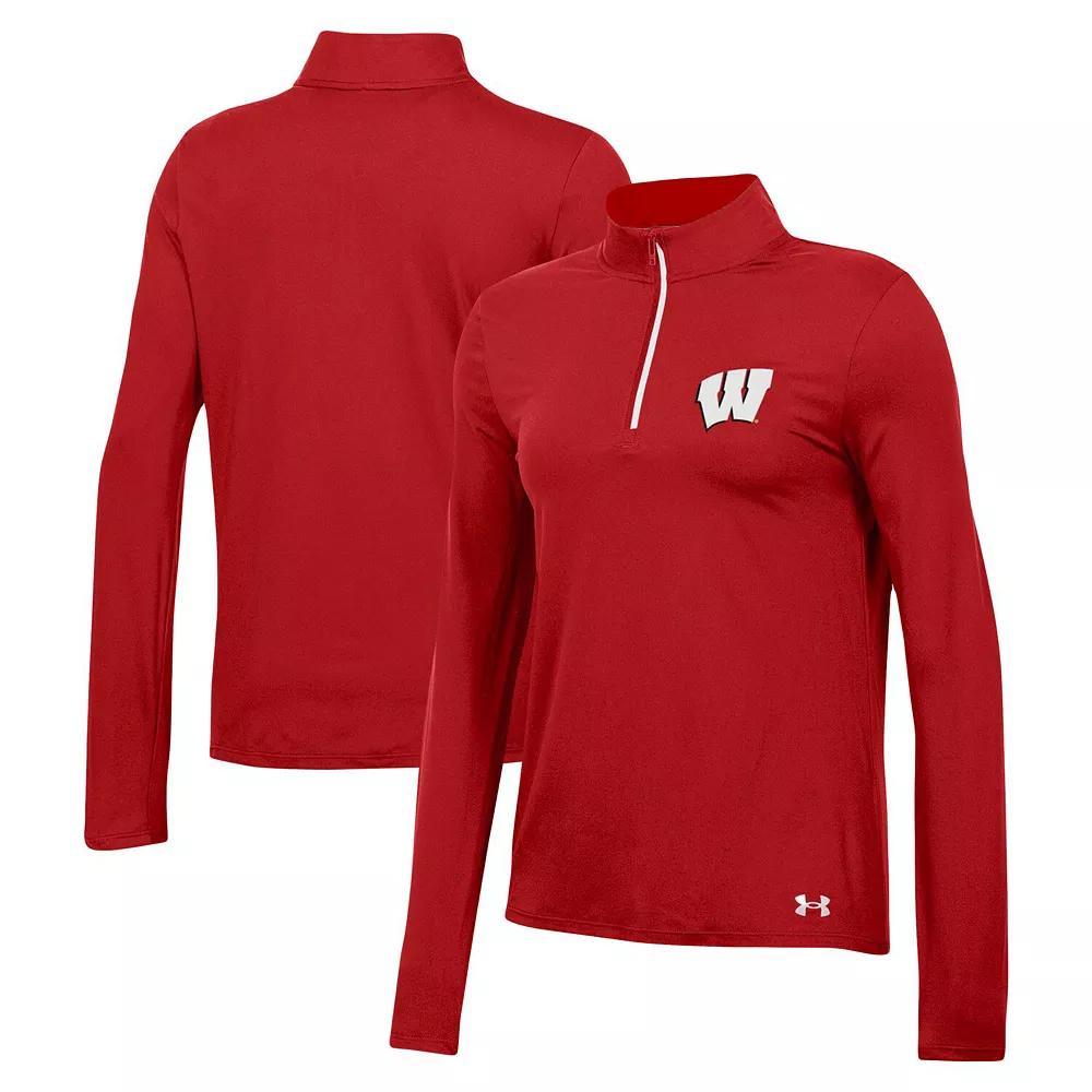 Women's Under Armour Red Wisconsin Badgers Gameday Knockout Quarter-Zip Top, Size: XS Product Image