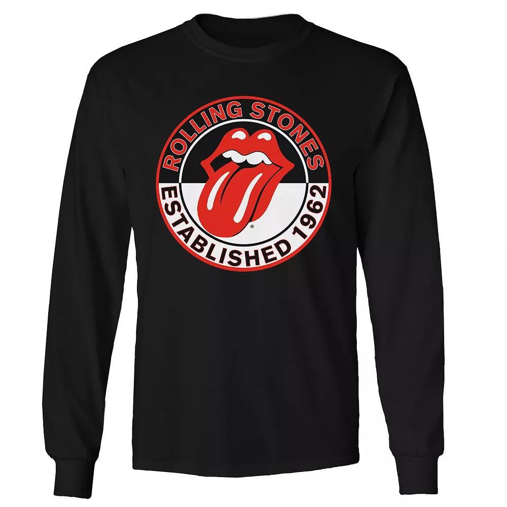 Men's Rolling Stones Est 1962 Long Sleeve Tee, Size: Small, Black Product Image
