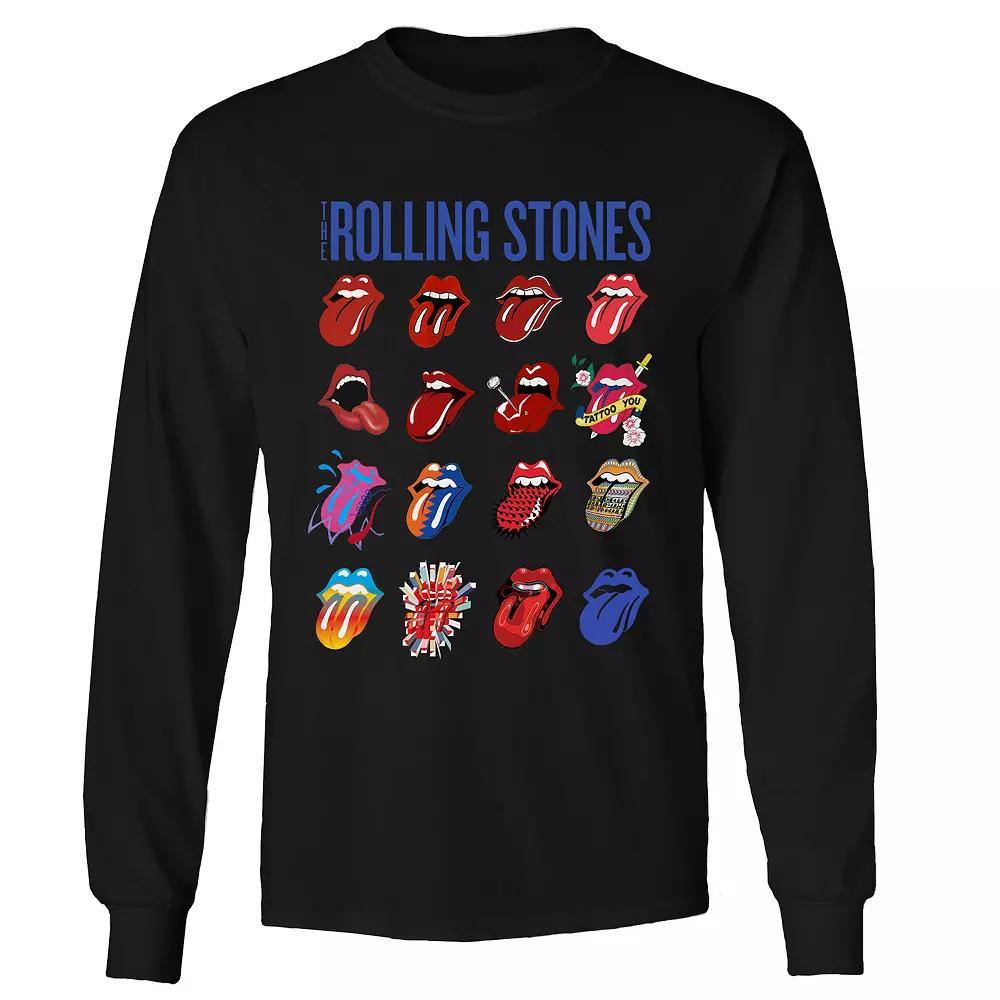 Men's Rolling Stones Lonesome Evolution Long Sleeve Tee, Size: Large, Black Product Image