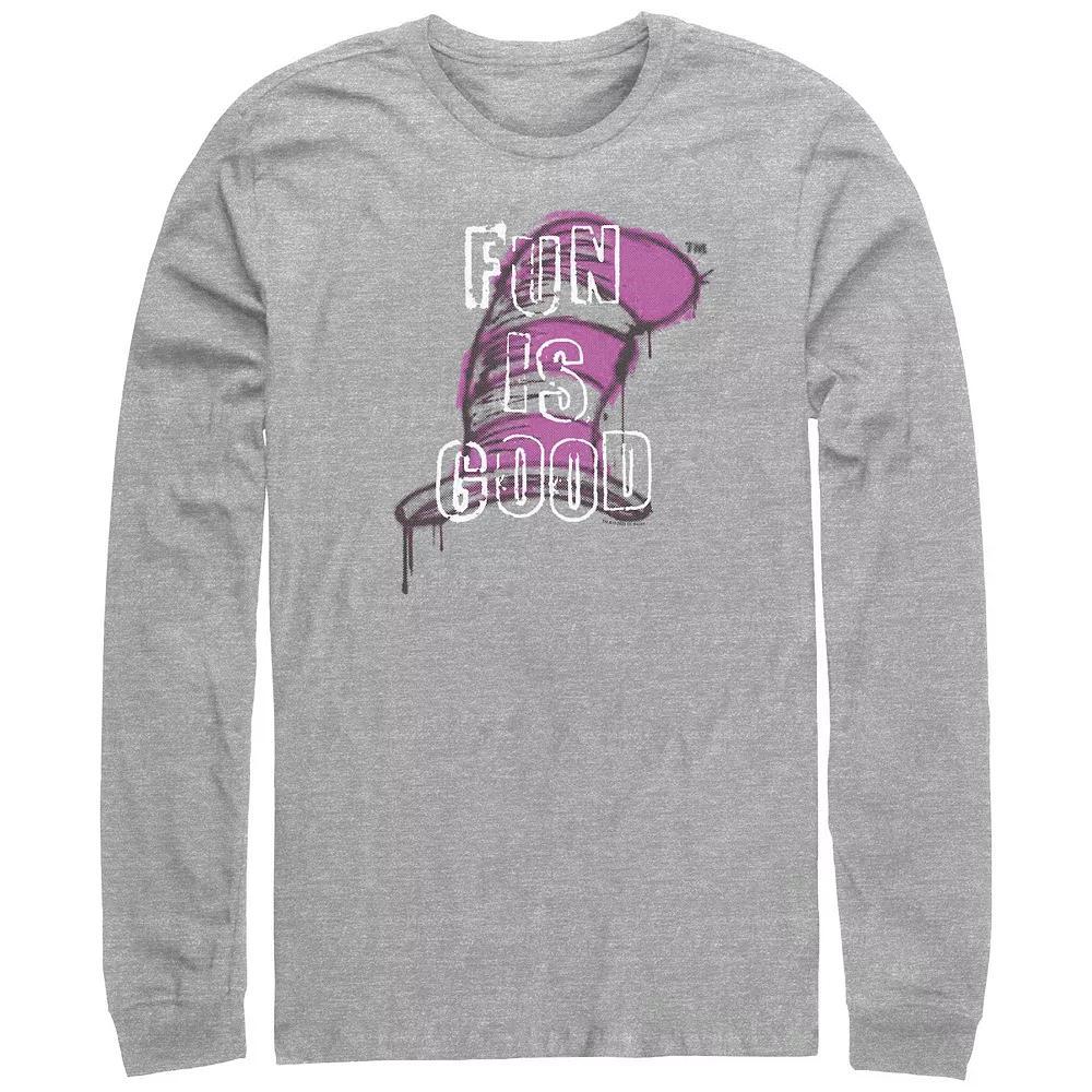 Big & Tall Dr. Seuss Fun Is Good Long Sleeve Graphic Tee, Men's, Size: 3XB, Athletic Grey Product Image