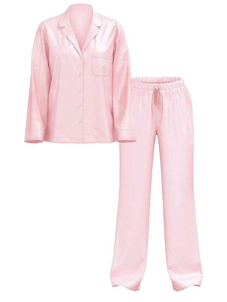 Glazed Satin Short Pajama Set Product Image